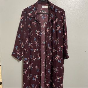 Maxi Purple floral dress or kimono